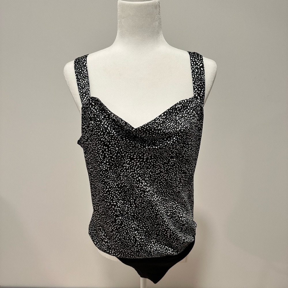 NWT Abercrombie & Fitch black and white bodysuit. Size Large.
